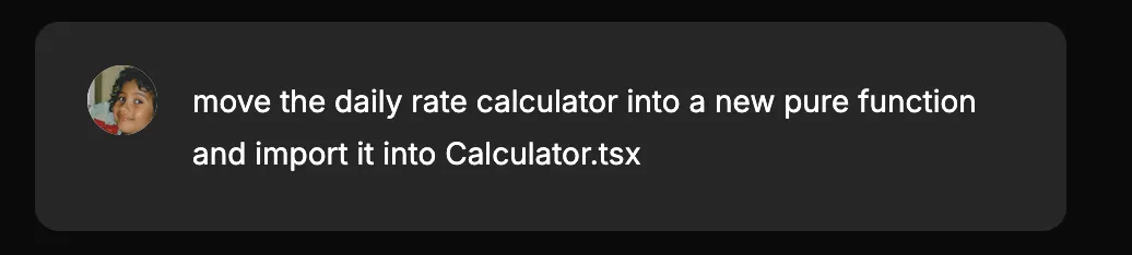 Je demande à l'IA de séparer un calcul dans une méthode pure